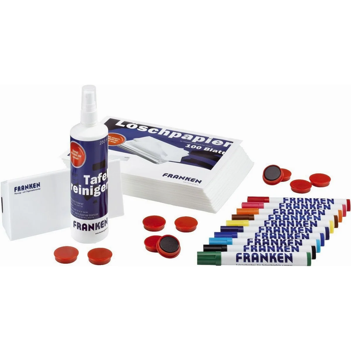 Franken Wandkalender Starter-Set, umfangreiche Ausstattung für Ihre Magnettafel