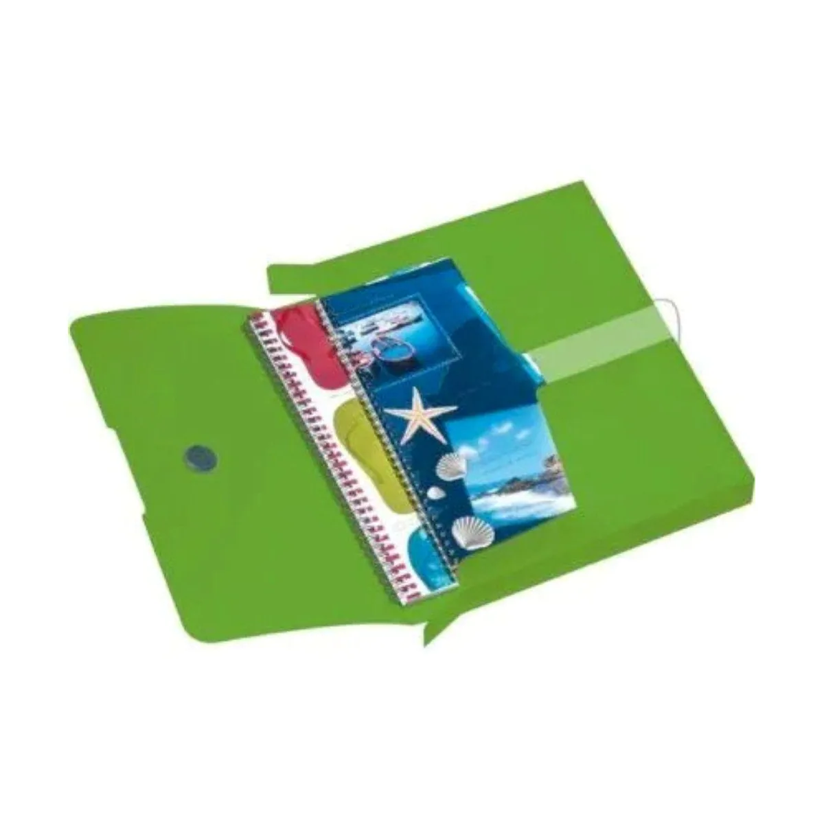 Herlitz Sammelmappe DIN A4, Gummizug-Verschluss, strapazierfähig, grün