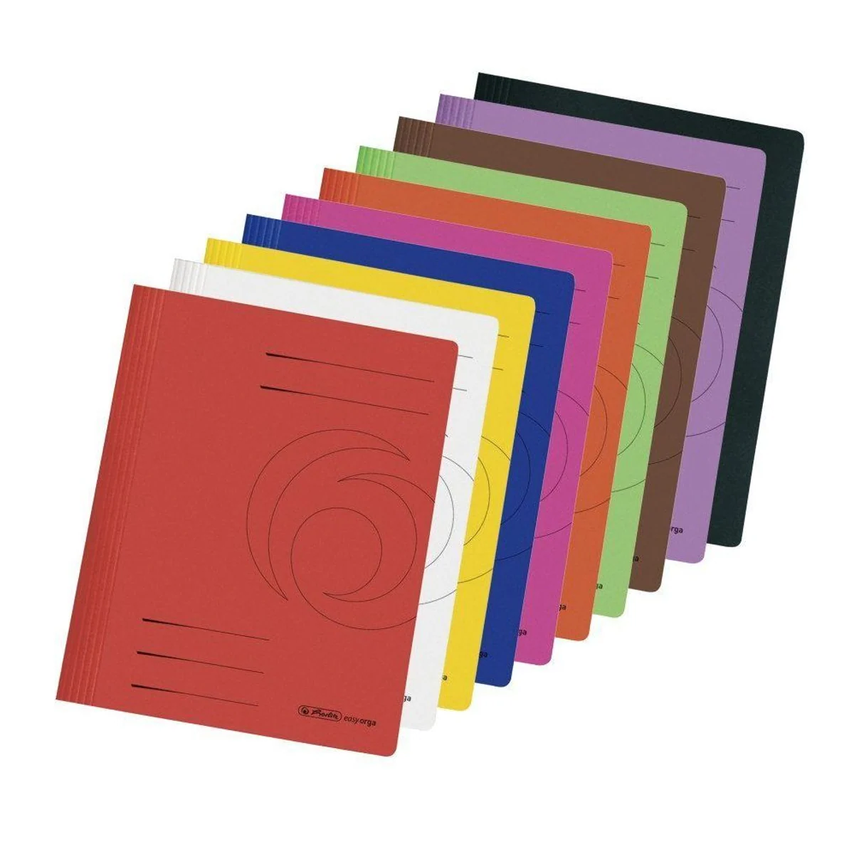 Herlitz Manila Karton Schnellhefter, 10 Farben, DIN A4 — stabil, vielseitig, umweltbewusst