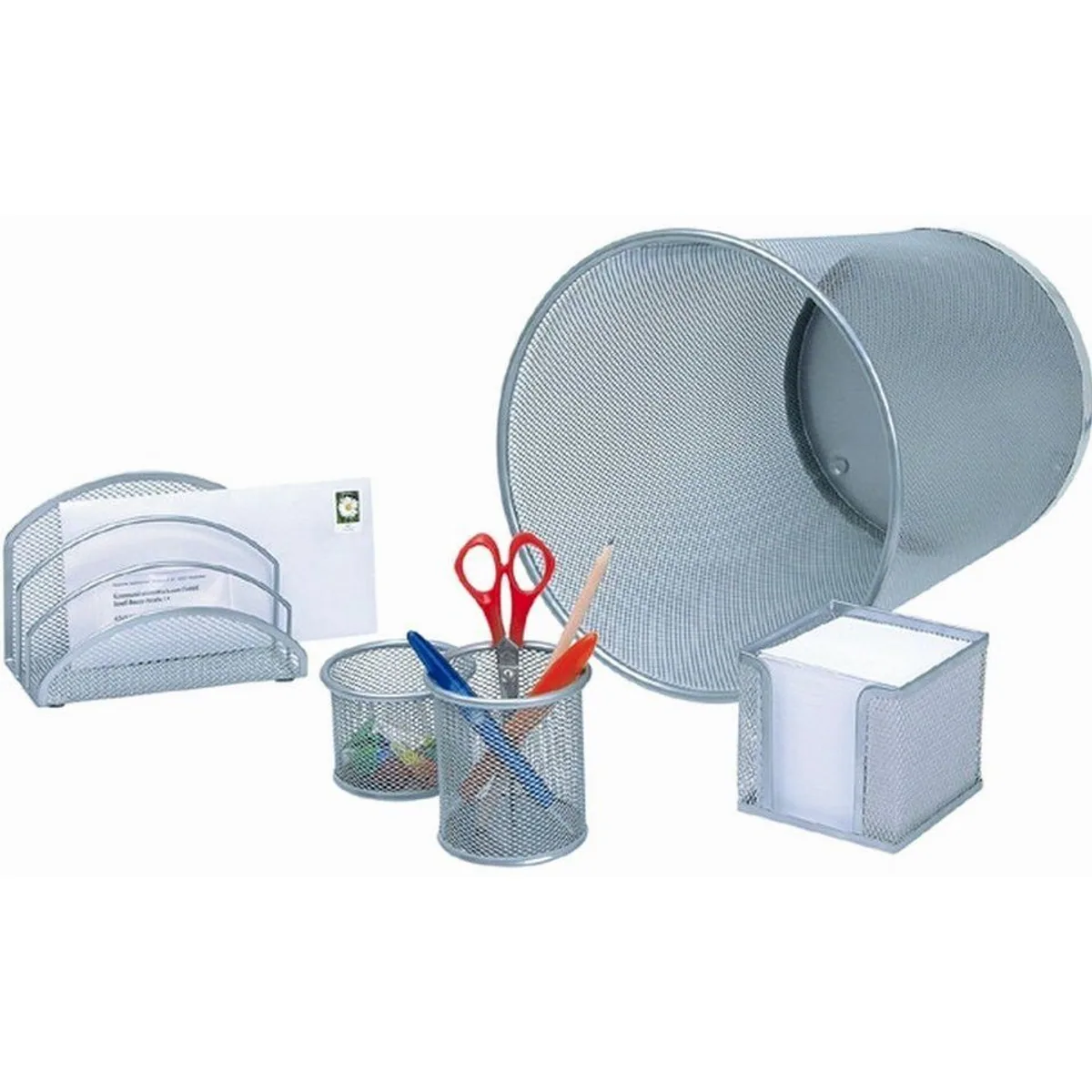 Wedo Tischaufsatz Set, 5-teilig, modernes Design in Silber